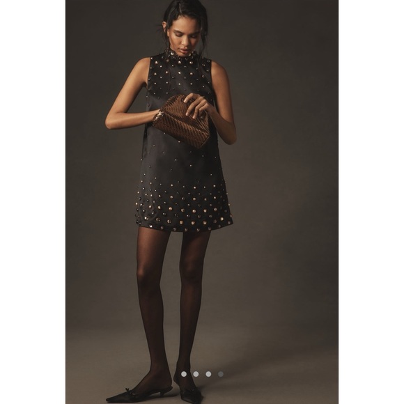 NWT Anthropologie Tanvi Kedia Sleeveless Shine Mini Dress - Picture 3 of 8